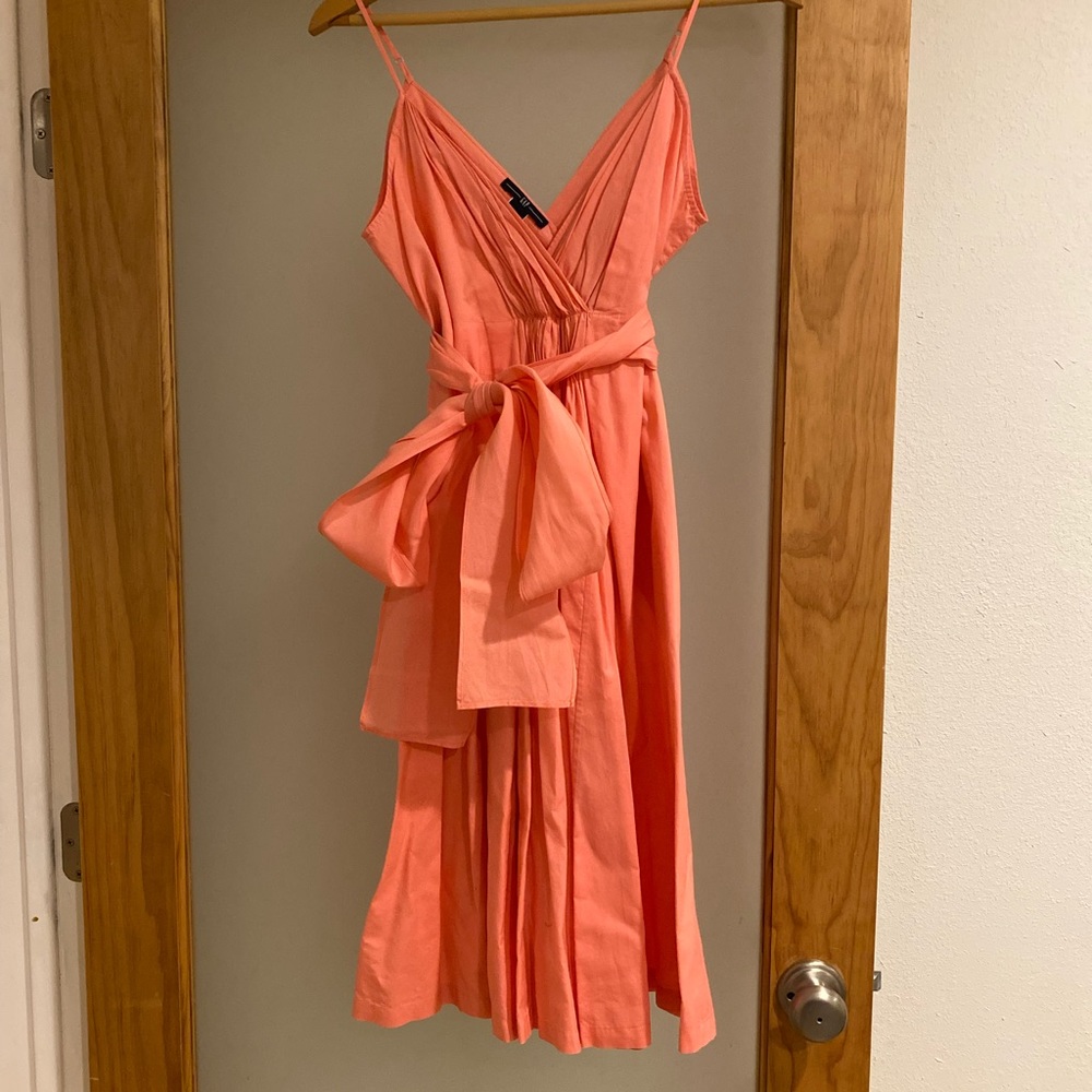 Coral Faux-Wrap Dress • Gap